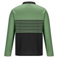 thumbnail image 4 of RXIRUCGD Hommes Décontracté Uni à Rayures à Boutons Manches Longues Col Rabattu Blouse Chemise Hauts, Vert, Taille : M, 4 of 5