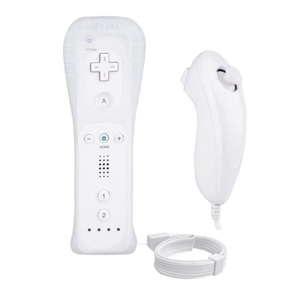 pitrice Gesture Controller and Nunchuck Joystick Combo for Nintendo Wii Wii U white