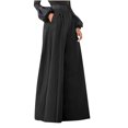 thumbnail image 1 of Timegard Dress Pants for Womens High Waisted Button Wide Leg Ruched Business Casual Trousers with Pockets, 1 of 6