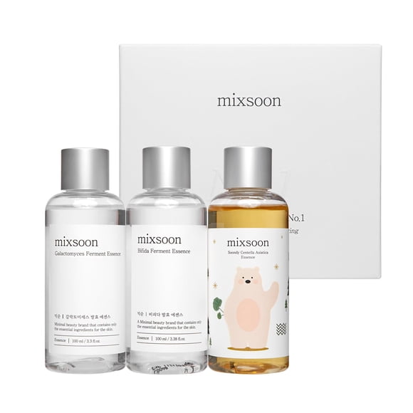 mixsoon No.1 Ensemble de Superposition Essence (Soony Centella Asiatica +Galactomyces+Bifida) 3.38fl.oz*3ea 10.14fl.oz