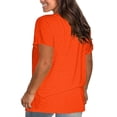 thumbnail image 3 of Meichang Hauts Grande Taille pour Femmes Liquidation T-Shirts à Manches Courtes Basiques Col Rond Coupe Ample Hauts d'Été T-Shirts Basiques Tuniques Habillées Décontractées, 3 of 5
