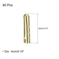 thumbnail image 2 of Unique Bargains 40Pack 4x20mm Metal Shoelace Tips Open Mouth Shoelace Repair Cords End Tips Gold, 2 of 6