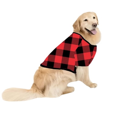EGNMCR Christmas Pajamas for Family, Classic Plaid Xmas Sleepwear for Christmas Parent-Child Outfit Pet Cute Warm Christmas Plaid Printed Pet Clothing Animal Polyester jumpsuits