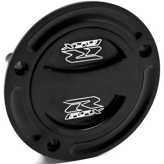 Krator Black Keyless Gas Cap Twist Off Fuel Tank Cap Logo Compatible with Suzuki SV650 / SV650S 2003-2008