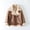 Coffee, variant on EGNMCR Womens Faux Leather Jacket, Long Sleeve Hoodless Faux Leather Outwear & Jackets, Fashion Women Solid Stand-up Collar Cardigan Down Jacket Outerwear Padded Coat Women Coat