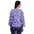 thumbnail image 4 of Moomaya Haut à Manches Longues Imprimé avec Patte de Boutonnage, Col Rond, Tunique d'Été Décontractée pour Femme, 4 of 5