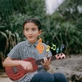 thumbnail image 1 of EGNMCR Kids Guitar Ukulele Beginner Musical Instrument 16 Inches With 4 Strings Mini Guitar For Skill Improving Kids Play Early Educational Pre School Children Toddler Children musical instruments, 1 of 7