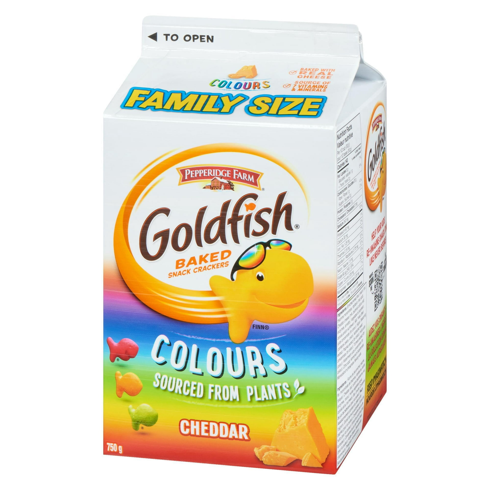 Goldfish® Couleurs Craquelins au Fromage Cheddar Format Familial Carton 750 g