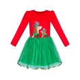 thumbnail image 1 of Robe Fille Noël Renne Manches Longues Robe de Fête 12 Ans, 1 of 7