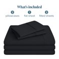 thumbnail image 2 of Bare Home Premium 1800 Collection Ensemble de Draps 5 Pcs, Grand Très Divisé, Noir, 2 of 10