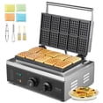 thumbnail image 1 of VEVOR 10 Pcs Gaufrier Commercial Rectangulaire Machine à Gaufres 1550 W, 1 of 9