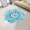 thumbnail image 4 of Washable Flower Carpet for Living Room and Bedroom - Non-Slip, Absorbent Area Rug in Red, Pink, Light Blue, Navy, 4 of 6