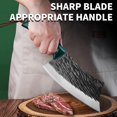 thumbnail image 4 of FULLHI Kitchen Knife with Guard, Multi-Color Handle Cleaver Knife for Meat Cutting, Carbon Steel Forged Butcher Full Tang Chef Knife for Outdoor Cooking, Camping BBQ, 4 of 8