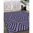 thumbnail image 3 of Ahgly Company Tapis Rond Lavable en Machine Intérieur Transitionnel Bleu Nuit, 5 Pieds Rond, 3 of 7