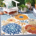 thumbnail image 1 of SAFAVIEH Cabana Garnet Floral Outdoor Area Rug, 1 of 9