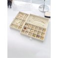 thumbnail image 3 of 1pc Jewelry Box With 3 Drawers, Multiple Compartments, Display Stand, Compact Jewelry Organizer For Earring, Ring, Necklace, Lipstick, Skin Care, 3 of 5
