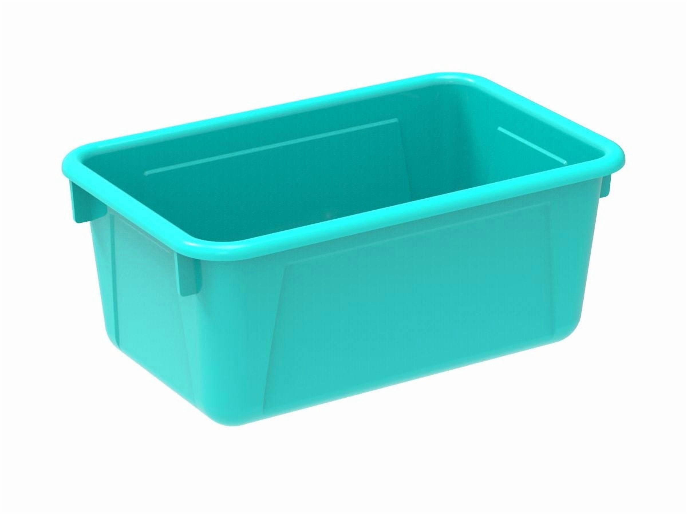 Storex petit bac à rangement, bleu sarcelle, lot de 5