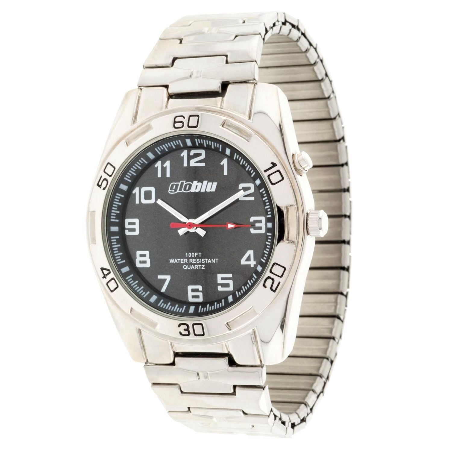 Globlu Mens Gun metal Expansion Analog Watch
