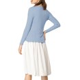 thumbnail image 3 of Allegra K Juniors Tie Open Front Long Sleeve Knit Metallic Ruffled Crop Cardigan, 3 of 6