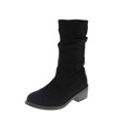thumbnail image 2 of LSLJS Bottes à Talon Épais Mi-Mollet pour Femmes, Bout Rond Décontracté, Mode Hiver Automne, Bottes en Flocage, Bottes Mi-Mollet pour Femmes, Bottes pour Femmes, 2 of 5