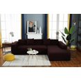 thumbnail image 2 of Housse de Sofa en L Extensible et Durable pour 1 2 3 4 Places (Brun, Forme en L : 2 Places + 3 Places), 2 of 6