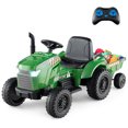 thumbnail image 1 of Gymax 2-in-1 Kids Ride On Tractor 12V Battery Powered Toy Car w/ Remote Control Grayish Green, 1 of 10