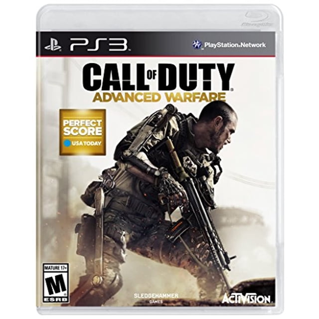 Call Of Duty : Advanced Warfare pour PlayStation 3 (PS3) par Activision, Présentant l'Illustration de Couverture Originale sur l'Étui de Jeu. la Couverture Affiche un Soldat en Tenue de combat Futuriste Tenant une Arme, sur un Fond Déchiré par la Guerre. Comprend le Jeu et la Coque en Très Bon État, Mais Aucun Manuel n'Est Inclus. version Remise à Neuf.