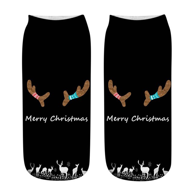 Harpily Women Fashion Three-dimensional Printed Socks Christmas Socks