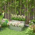 thumbnail image 2 of Outsunny 2-Tier Raised Garden Bed Galvanized Planter Box w/ Safety Edge, 2 of 10