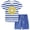 bleu, variante sur TopLLC Ensembles de Chemisiers et Chemises à Manches Courtes à Col Rond Enfants Décontractés Shorts à Manches Courtes avec Cordon Imprimé Maison Sports Hommes et Femmes Été Ensemble Deux Pièces Ensemble Fille