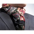 thumbnail image 1 of Black Colorful Paisley Mens Silk Scarf - Designer neck scarf for winters, 1 of 1
