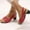 Red, variant on Dvkptbk Square Toe Low Heeled Sandals for Women Low Block Heels Sandals Open Toe Ankle Strap Chunky Heels Slip on Heeled Sandal Mule Heels for Party Wedding Dress Shoes - Summer