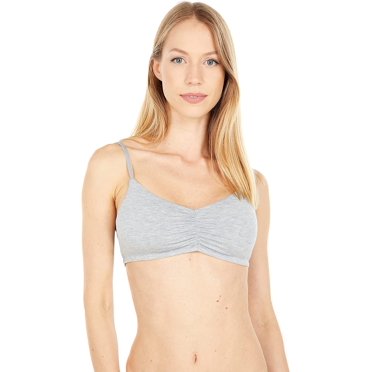 Free People The Essential Bralette for Women - Bandeau Style, Adjustable Spaghetti Shoulder Straps 0-2 Grey
