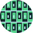 thumbnail image 1 of Ahgly Company Machine Washable Indoor Round Transitional Deep Teal Green Area Rugs, 3' Round, 1 of 7