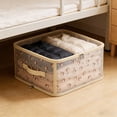 thumbnail image 4 of Todaioua Squirrel Pattern Foldable Storage Box with Lid - Fabric Closet Organizer Bin for Sweaters Blankets Pants, Large Capacity Collapsible Wardrobe Bedroom Container, 4 of 6