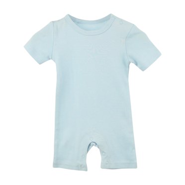 Rbaofujie Barboteuse à Manches Courtes pour Nouveau-Né Combinaison Unie en Coton Vêtements pour Bébé Fille Garçon Tenue une-Pièce