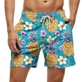 thumbnail image 2 of Kakii Men's Swim Trunks Hawaiian Bathing Mesh Lining Suit Swimsuits Beach Shorts with Pockets, 2 of 6