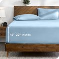 thumbnail image 1 of Bare Home Drap-Housse - Poche Extra Profonde de 22 Pouces - Premium 1800 Collection - Grand Lit, Bleu Pâle, 1 of 7