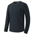 thumbnail image 1 of AherBiu Plus Size Men's Long Sleeve Shirts Crewneck Quick Drying Lightweight Athletic Tees Running Workout Active Pullover Tops, 1 of 7