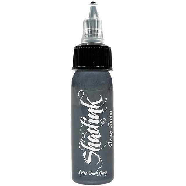 Shadink Extra Dark Grey Tattoo Ink Professional Grey Series Tattooing Inks for Color Portrait, Black & Gray Style