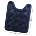 thumbnail image 2 of Clara Clark Bathroom Rugs, Velvet Memory Foam Bath Mat, Ultra Soft Non Slip and Absorbent - Waffled - Contour - Navy, 2 of 6