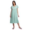 thumbnail image 1 of Moomaya Chemise de Nuit d'Allaitement à Col en V pour Femmes, Imprimée, à Manches Courtes, 1 of 5