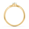 thumbnail image 4 of Birthstone Heart Ring with Shoulder Accents - Aquamarine (March), 4 of 4