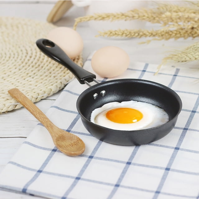 Lubelski 12cm Mini Round Flat Bottom Steak Egg Breakfast Frying Pan Non-stick Saucepan