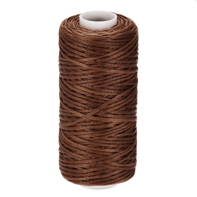 Unique Bargains Brown Polyester Waxed Leather Sewing Thread, 55 Yards