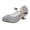 Silver, variant on Amzcrzy Girls Shoes 4-16 Years Mary Janes Dress Shoes Strappy Glitter High Heels for Girls Party Wedding Prom Princess Shoes for Toddler/Little Girl/Big Girl