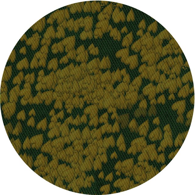 Ahgly Tapis Rond Lavable en Machine Intérieur Transitionnel Vert Olive, 4 Pieds Rond