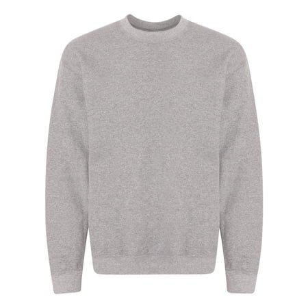 Gildan Heavy Blend™ Crewneck Sweatshirt 18000 in a neutral grey tone, featuring a classic crewneck design with long sleeves and ribbed cuffs and hem. Made by Gildan, this comfortable and versatile men's sweatshirt is ideal for casual wear or layering in cooler weather.
