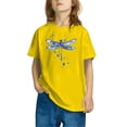 thumbnail image 2 of Économies d'Été! SROBPTY T-Shirts à Manches Courtes pour Tout-Petits, T-Shirt Imprimé pour Garçons Tout-Petits Mode Col Rond Imprimé Manches Courtes Jaune, 9 Ans, 2 of 4