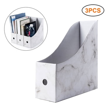 Porte-revues 3 Pcs en Carton Robuste, Porte-Revues, Porte-Dossiers, Boîte de Rangement pour Revues, Porte-Dossiers de Bureau